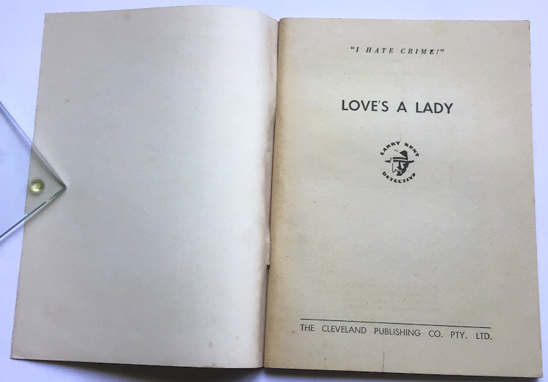 Larry Kent Love's A Lady Australian Detective paperback book No625
